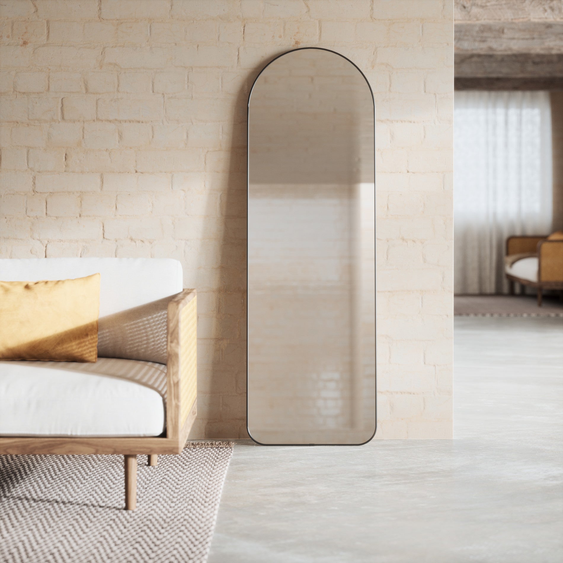 Hubba Arched Leaning & Wall Mirror - Image 2