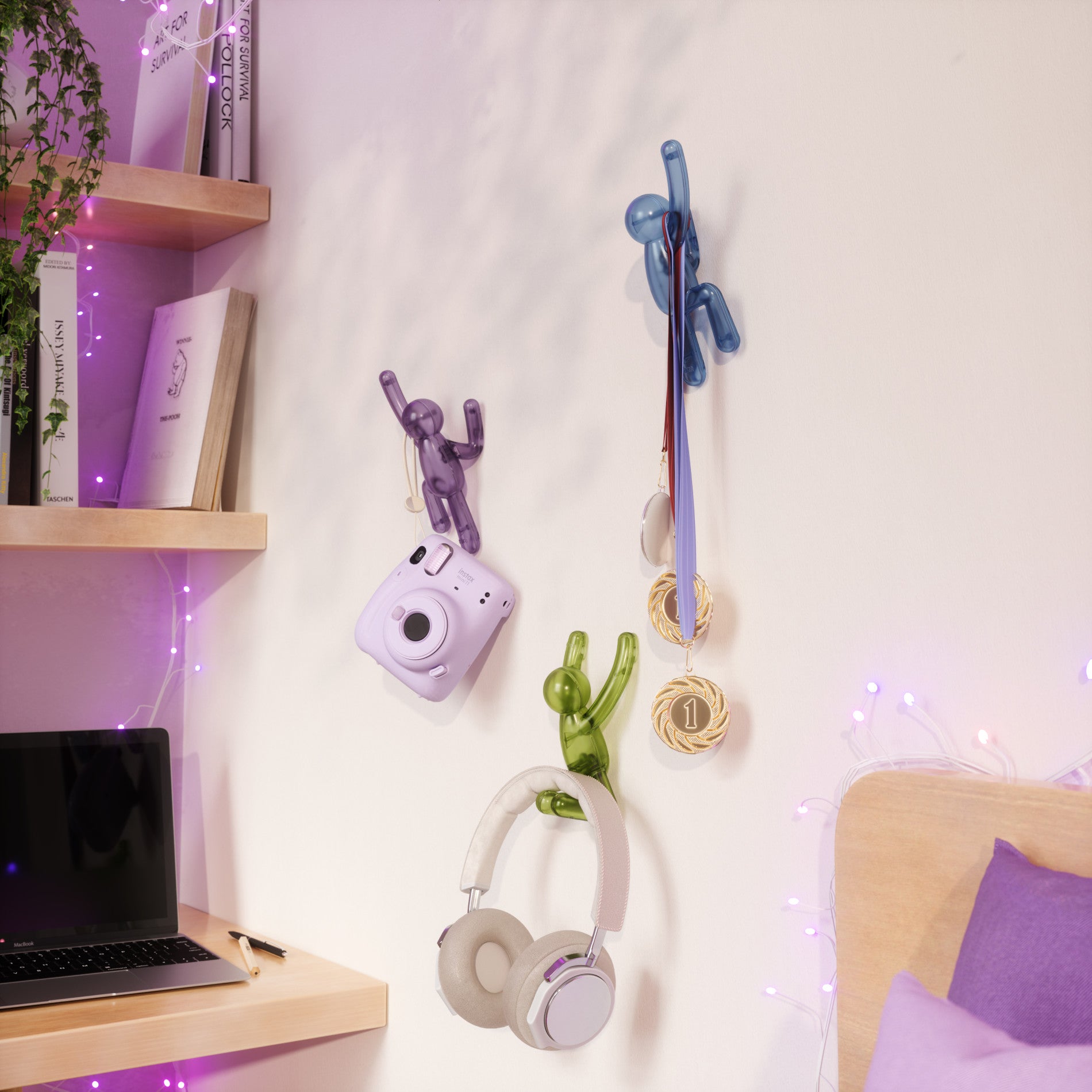 Buddy Pinpoint Wall Hooks, Set of 3 - Image 2