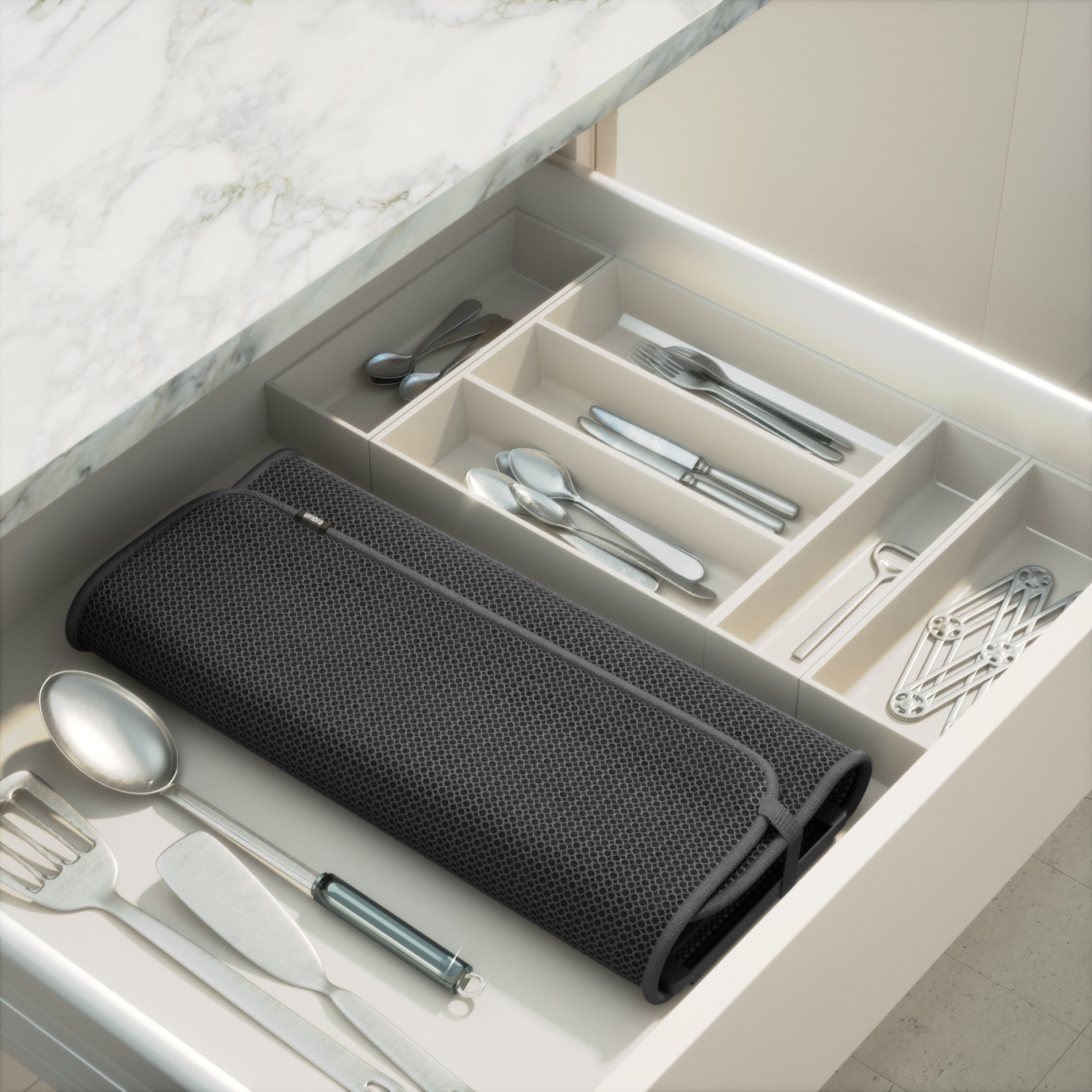 UDry Dish Drying Rack with Mat - Image 4